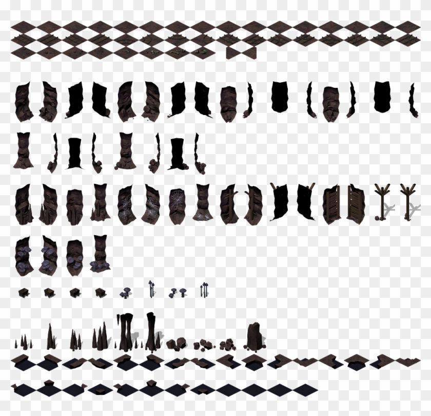 Tileset Cave 1 - Illustration Clipart #884636