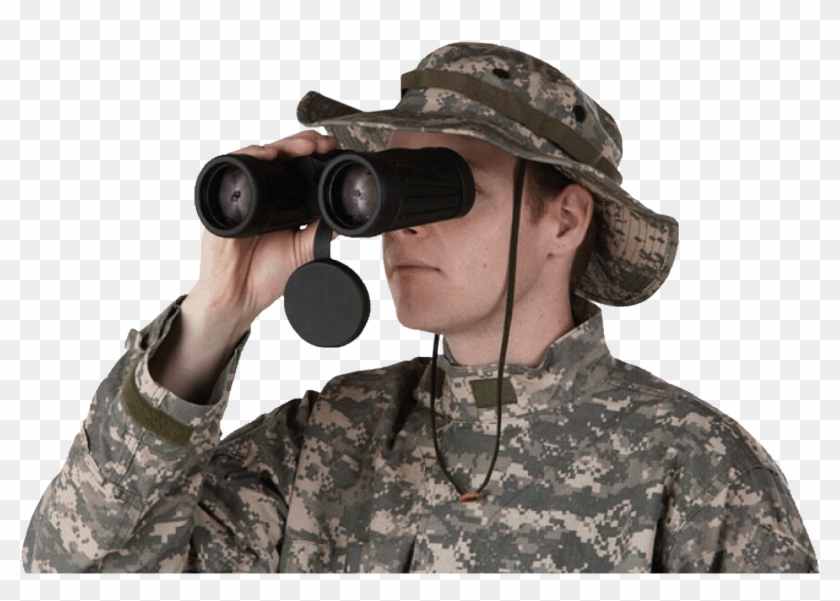 Binoculars Png - Soldier With Binoculars Png Clipart #885213