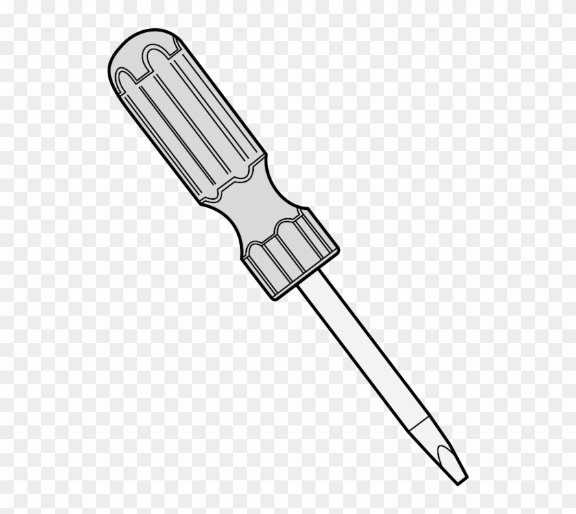 Medium Image - Screwdriver Black And White Png Clipart