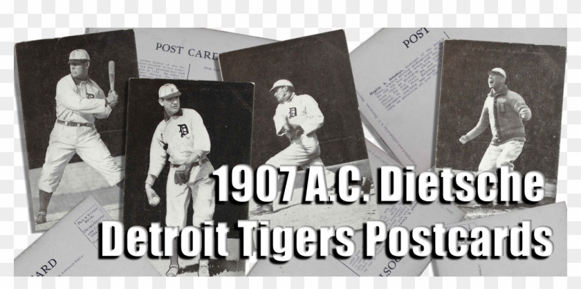 1907 Dietsche Detroit Tigers Postcards - College Softball Clipart