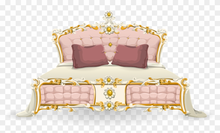 Relaxing In Bed Png - Pink Bed Png Clipart