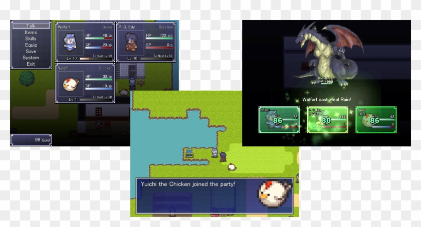 Game Sample Wolf Collage - Wolf Rpg Editor Clipart