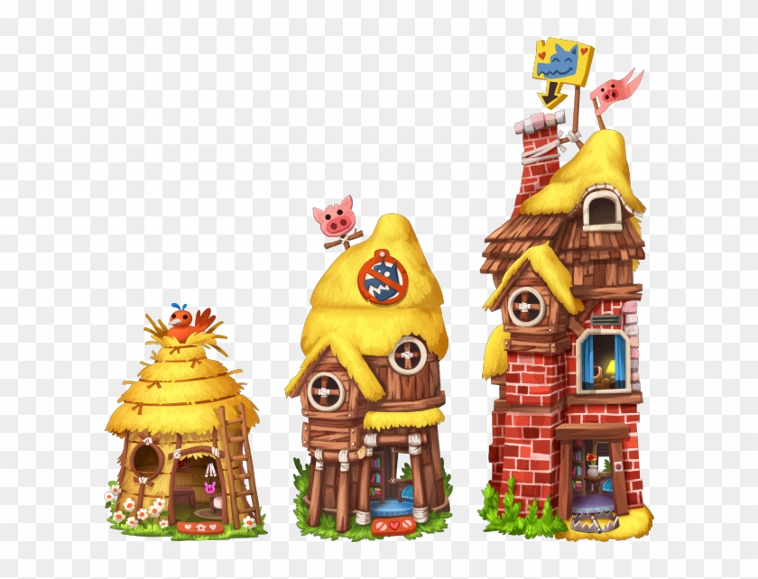 Clip Art Transparent Stock Image Fairytales House Level - Three Little Pigs Png