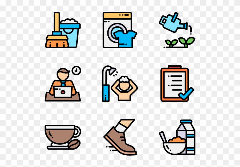 Morning Routine - Employee Happy Flat Icon Clipart #888053
