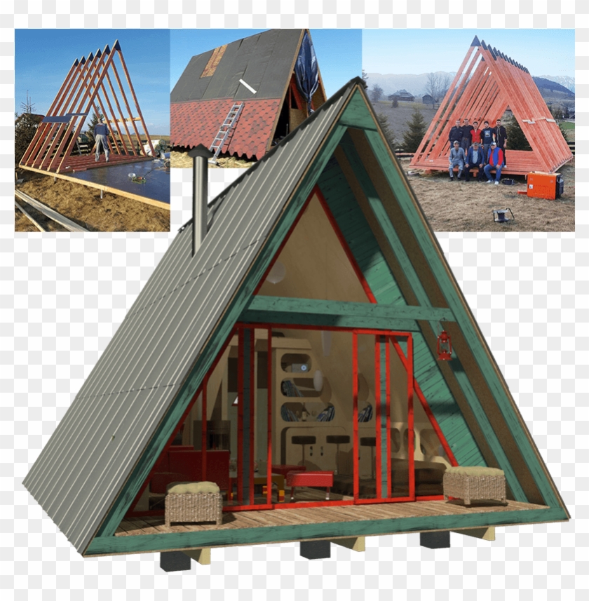 Tiny House Plans Diy - Frame Cabin Plans Pdf Clipart #888295