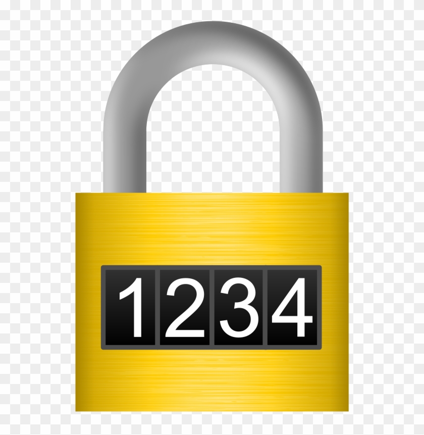 Free Combination Lock - Padlock Combination Clipart - Png Download #888510