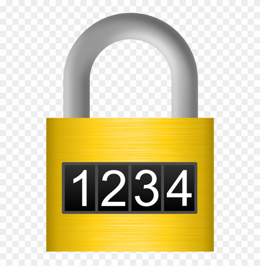 Free Combination Lock - Padlock Combination Clipart - Png Download