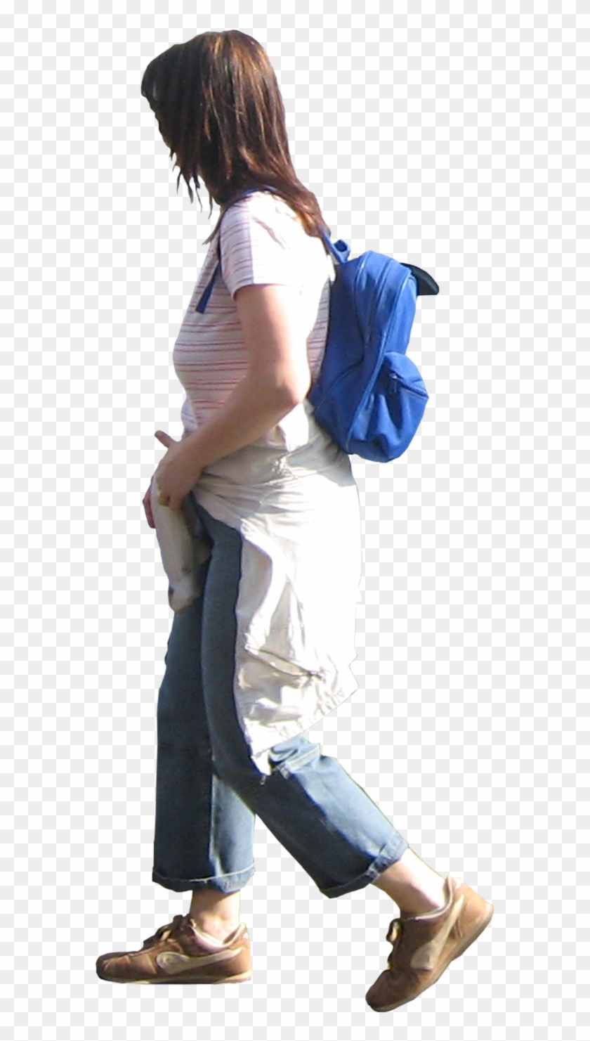 Student Walking Side View Png 35638 Loadtve - Architectural Rendering Architecture People Png Clipart