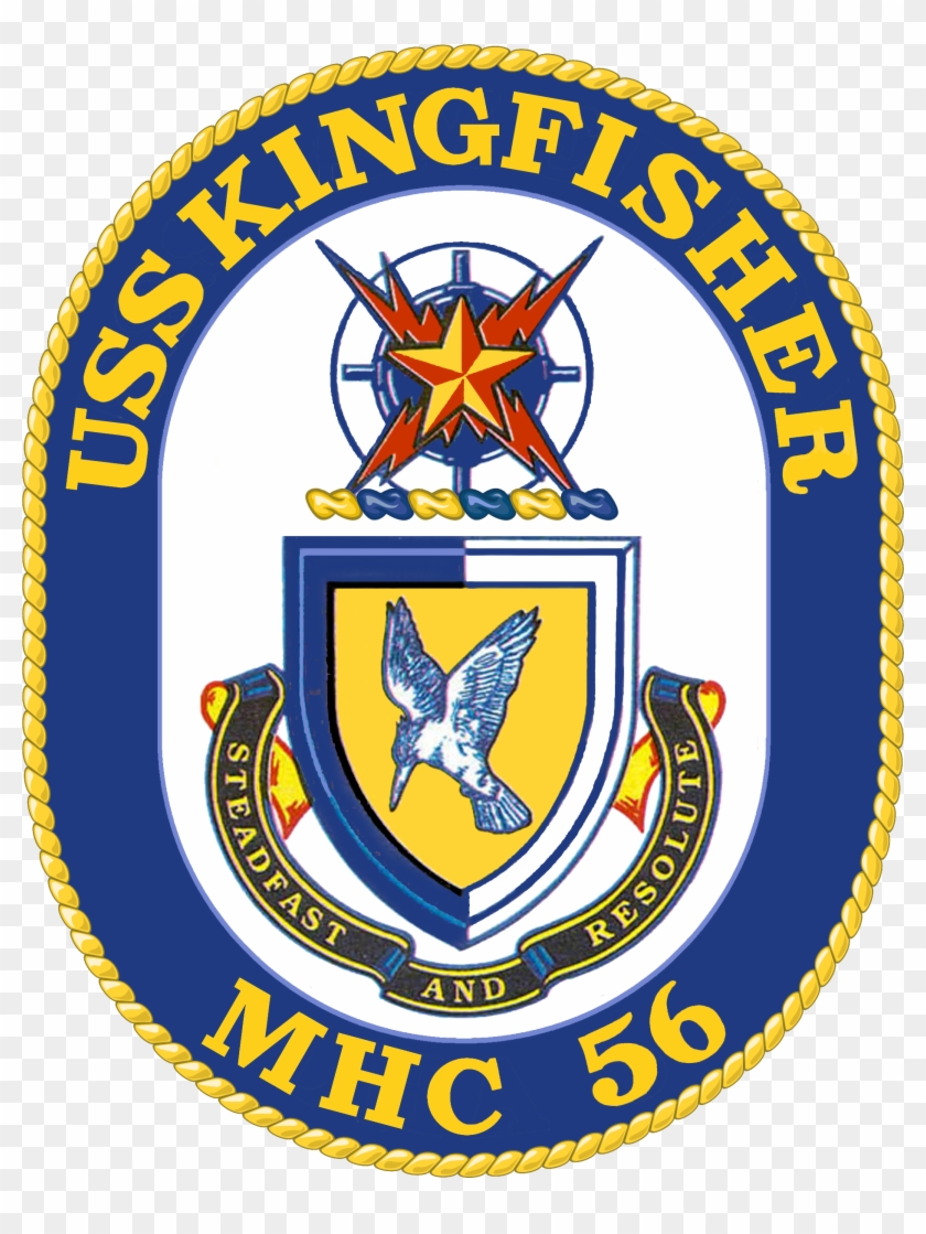 Uss Kingfisher Mhc-56 Crest - Uss Clipart