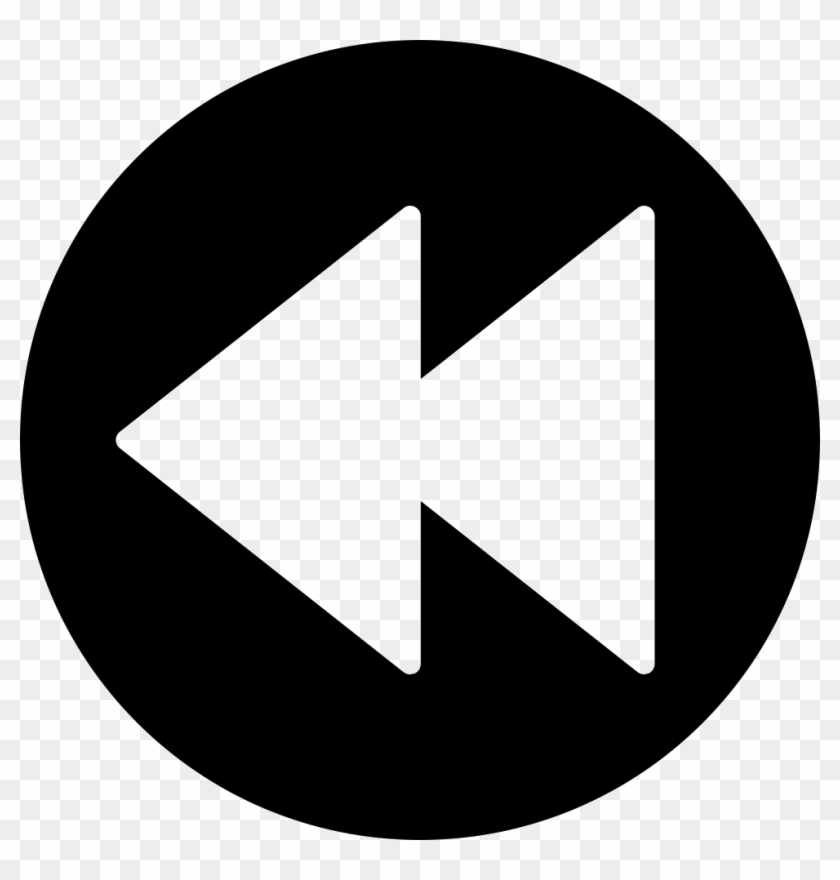 Rewind Button Png - Black And White Email Clipart