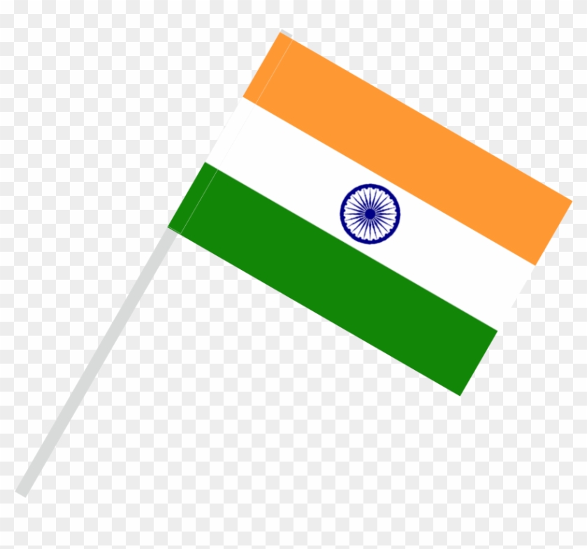 Flag With Flagpole Tunnel - Flag Of India Clipart #890133