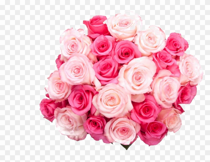 Bouquet Of Birthday Flowers Png Transparent Image - Pink Rose Bucket Png Clipart
