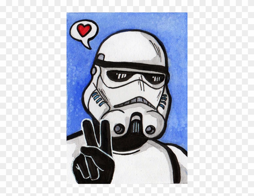 “stormtrooper ” Sketchcard For Vfreie Of Chenda, A - Cartoon Clipart