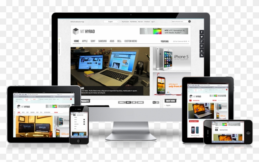 Responsive Website Design - Responsive Website Templates Png Clipart