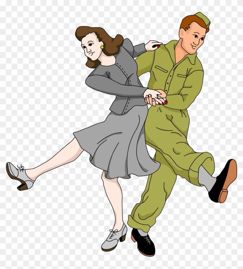 1940s Cliparts - Swing Ww2 Dance - Png Download