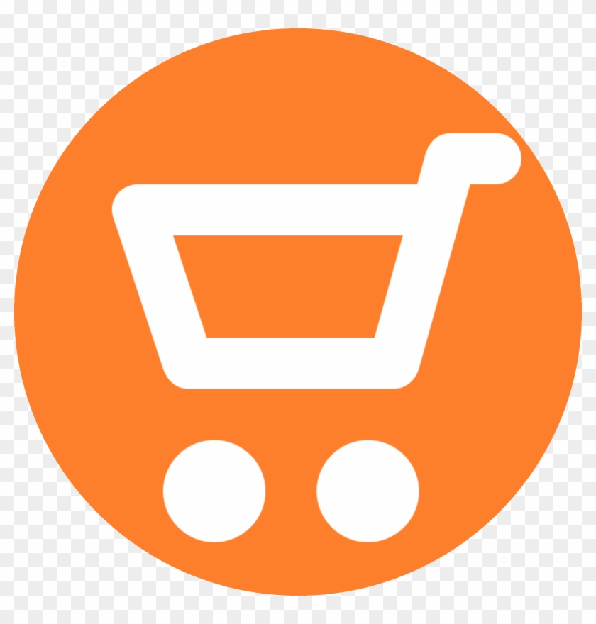 Shopping Cart Icon Png - Orange Shopping Cart Icon Png Clipart #891749