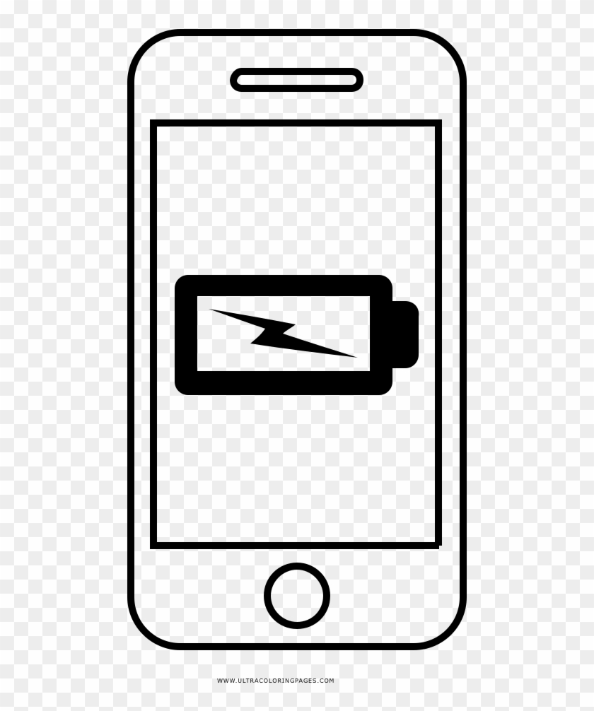 Mobile Battery Coloring Page - Gps Desenho Clipart