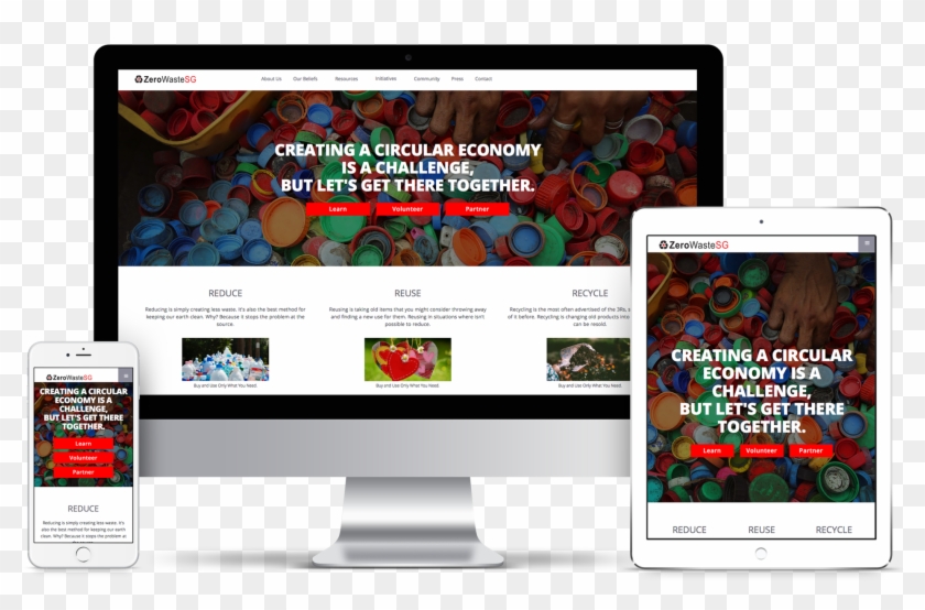 Redesigned Website Zero Waste Sg - Lasooh Clipart