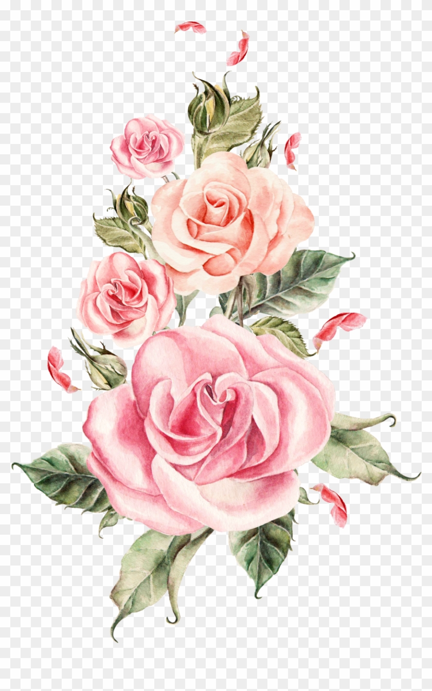Rose Sticker - Flower Rose Pink Png Clipart #891986