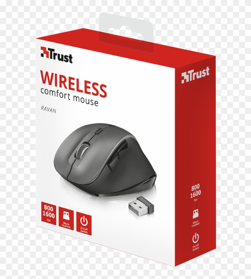 Ravan Wireless Mouse - Trust 22878 Clipart #892067
