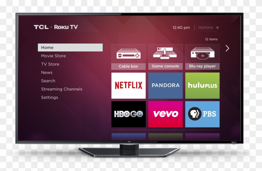 Roku's First Streaming-video Tvs Ready To Hit U - Tcl Roku Tv Home Screen Clipart