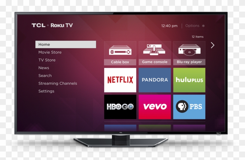 Roku's First Streaming-video Tvs Ready To Hit U - Tcl Roku Tv Home Screen Clipart #892256