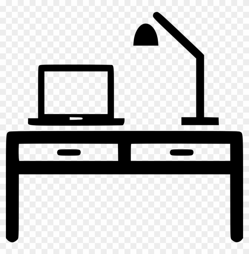Desk Table Office Comments - Office Table Icon Png Clipart #892801