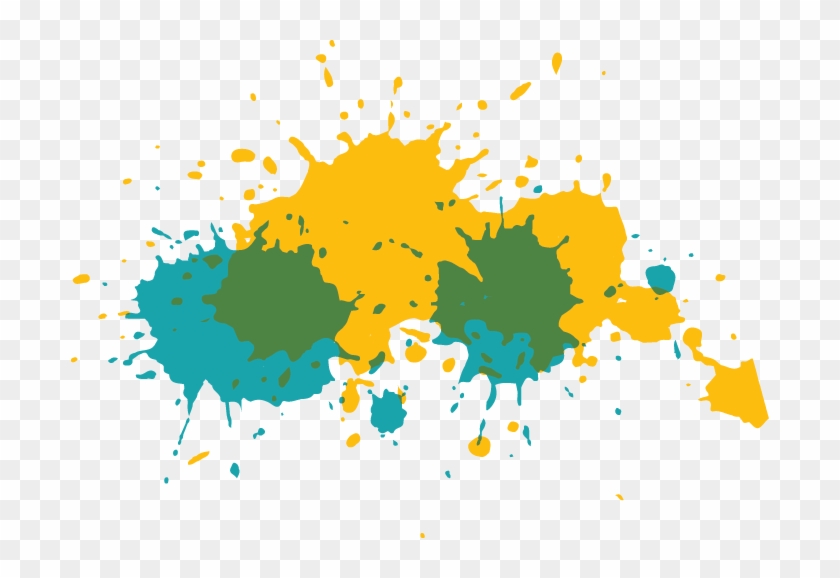 Yellow Green Splash Brush - Pintura Derramada Clipart #892986