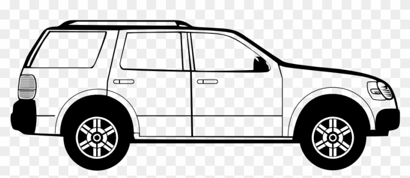 Png Black And White Stock Classic Cars Clipart - Suv Car Clipart Black And White Transparent Png