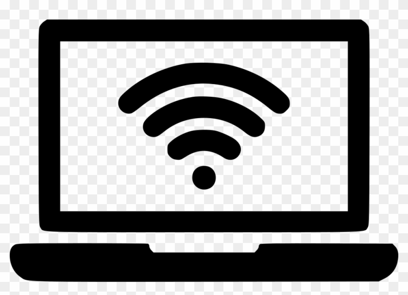 Laptop Wifi Signal Connection Network Configuration - Laptop Wifi Icon Png Clipart