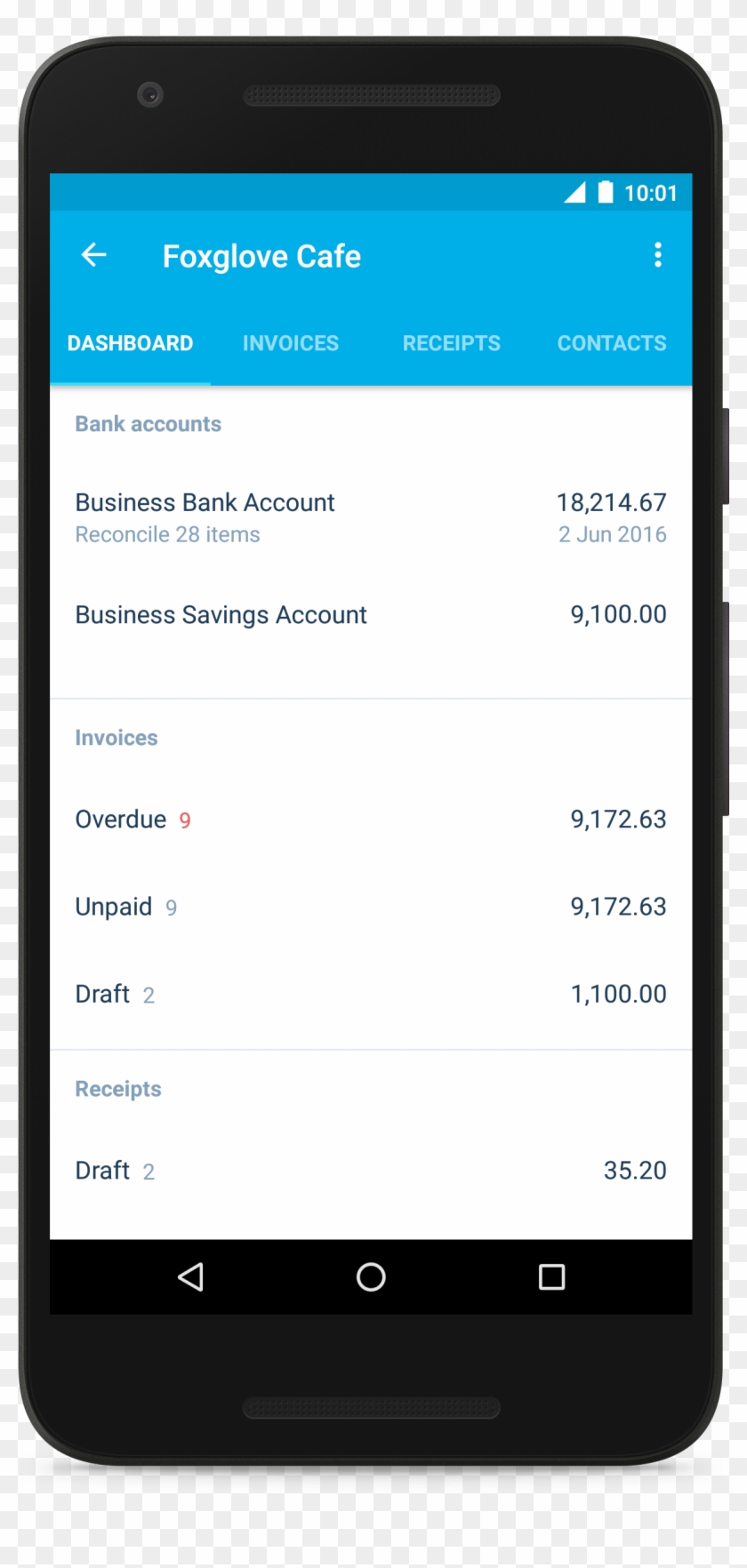 Xero For Android - Xero Mobile Dashboard Clipart