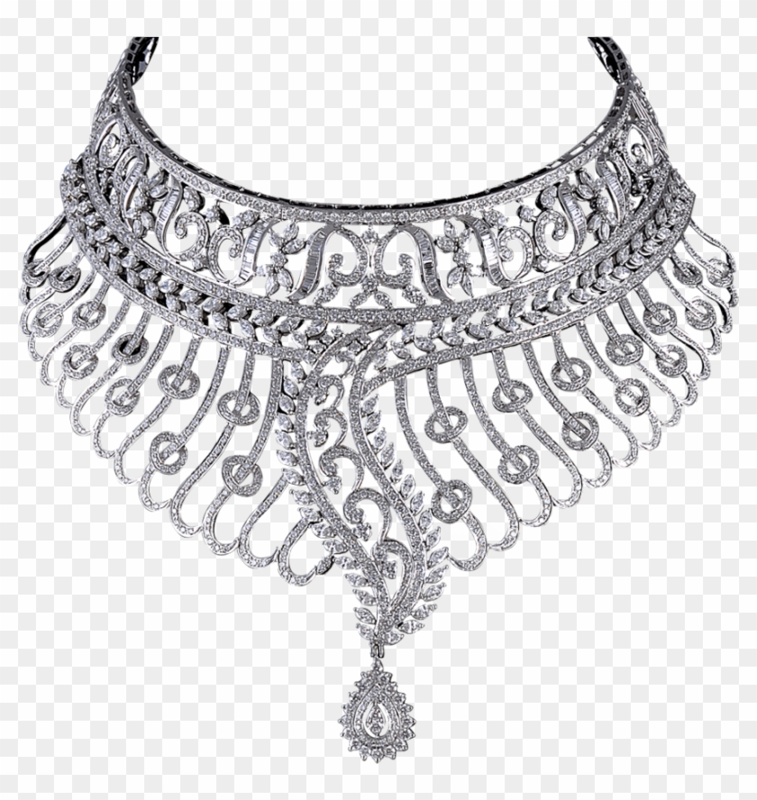 Diamond Necklace Transparent Png - Diamond Necklace Designs Png Clipart #893941