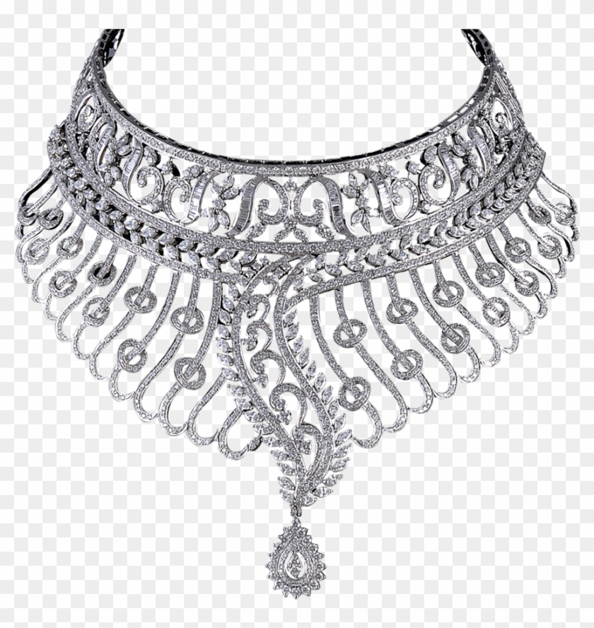 Diamond Necklace Transparent Png - Diamond Necklace Designs Png Clipart
