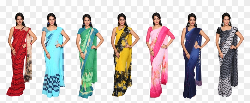 7 Sarees Collection Clipart #895529