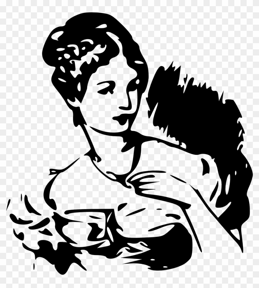 Saree Clipart Silhouette - Lady Clipart - Png Download #895552