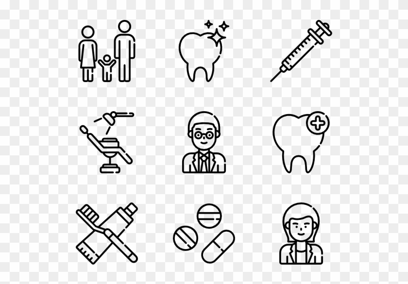 Dental Care - Thumbs Up Icon Line Clipart
