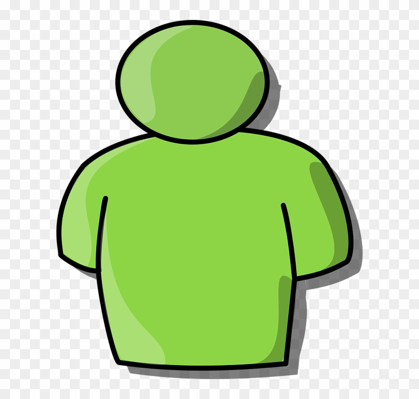 Person Symbol Icon Abstract Design Human Outline - Green Person Clipart - Png Download