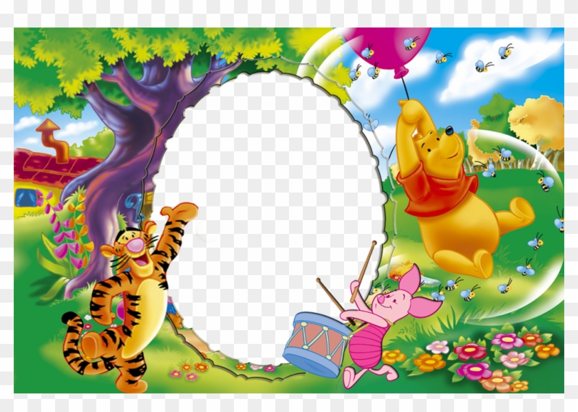 Download Winnie The Pooh Kids Png Frame Winnie The Pooh Frame Png Clipart Png Download PikPng