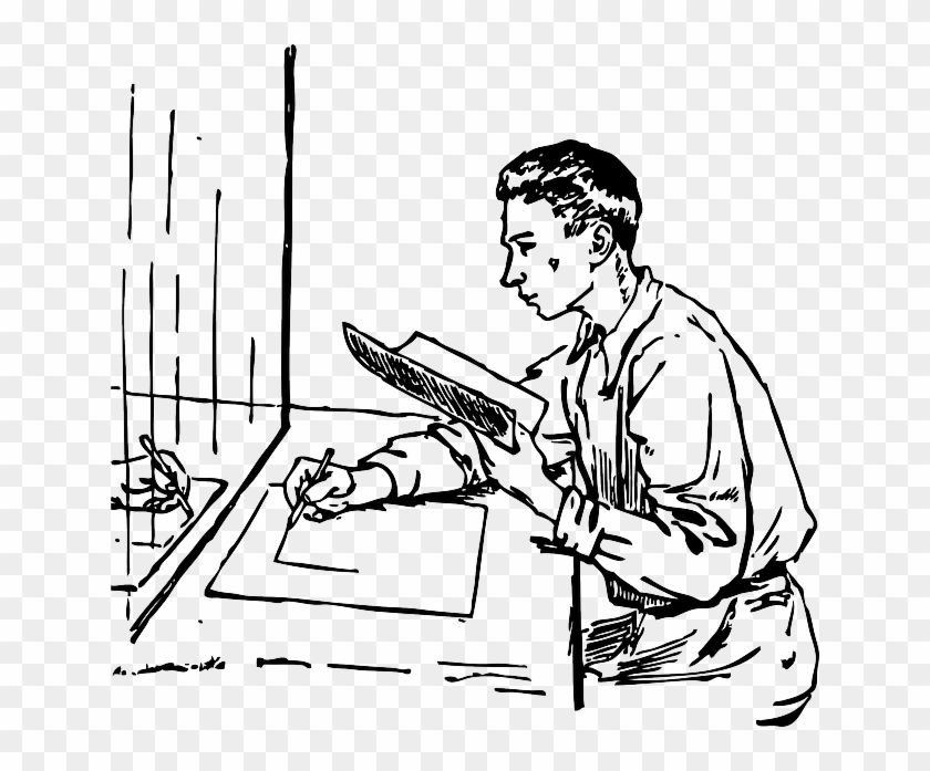 Outline, Drawing, People, Man, Person, Draw, Sitting - Person Drawing Clipart - Png Download