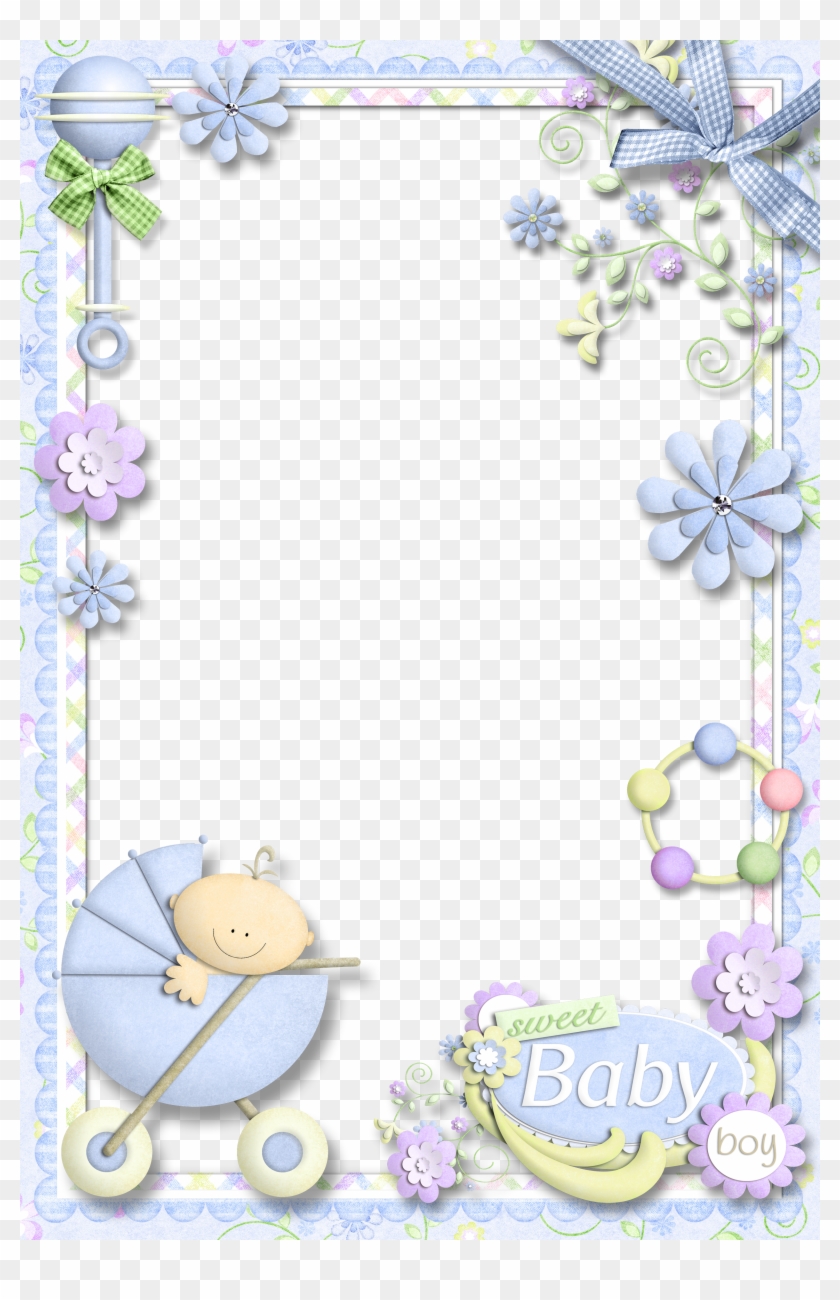 Photo Frame For Baby Boy - Girl Birthday Frame Png Clipart #897283