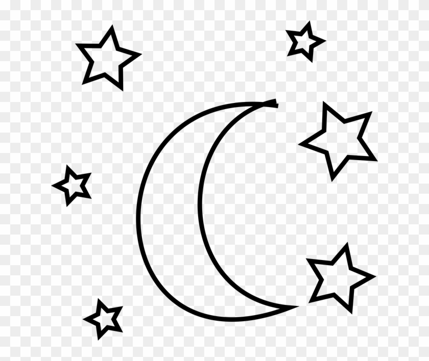 640 X 628 21 - Moon And Stars Doodle Clipart #897333