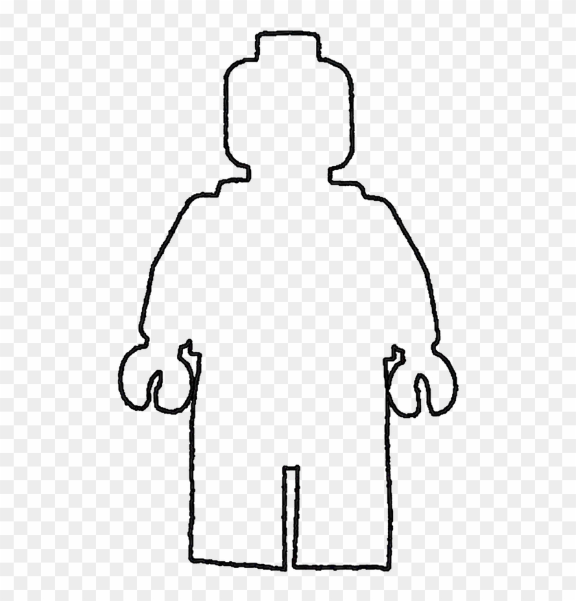 Person Outline Printable Lego Man Template Clipart