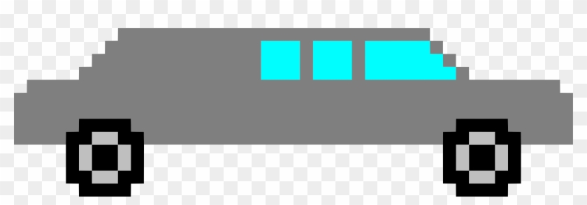 Pixel Art Limousine - Pixelated Car Clipart #897413