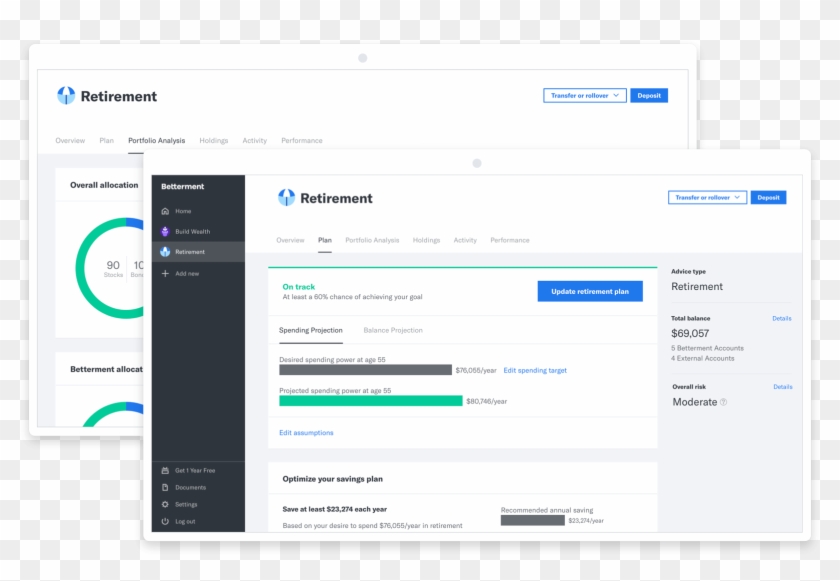 Betterment Retirement Advice On Screen - Betterment Step Clipart