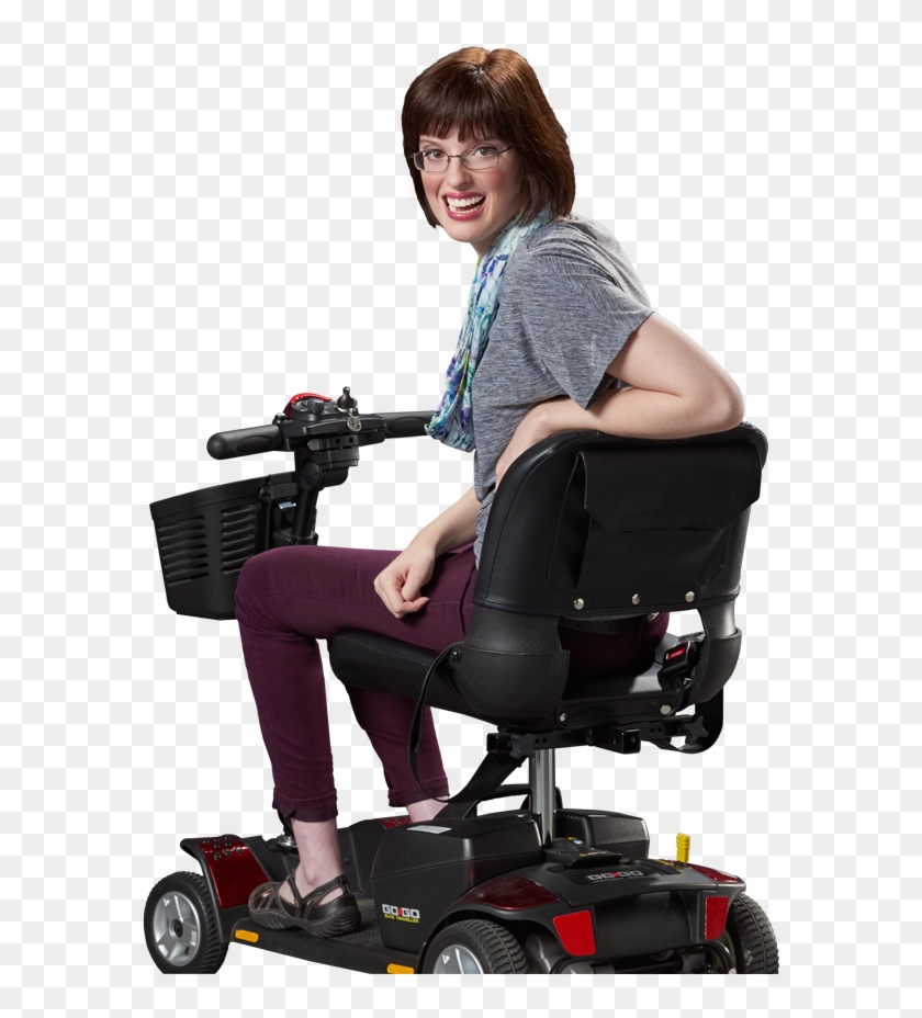 Katie Tomlinson Portrait - Person In Mobility Scooter Transparent Clipart #898596