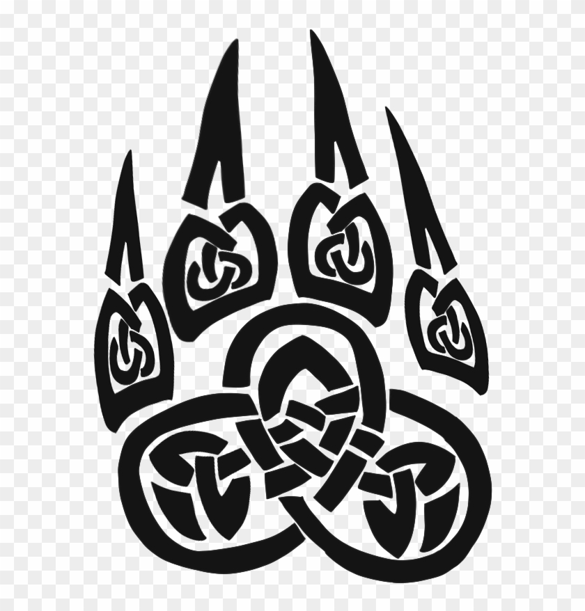 Wolf Paw Tribal By Djakal - Bear Paw Tribal Clipart #898788