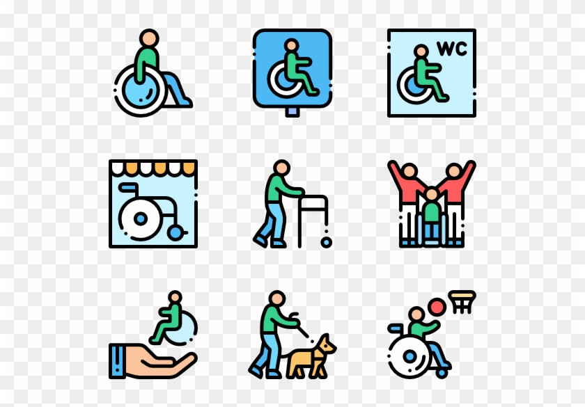 Disabled People - Icon Clipart #898881