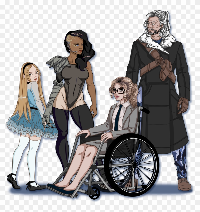 Brigid Allanson - Wheelchair Visual Novel Clipart