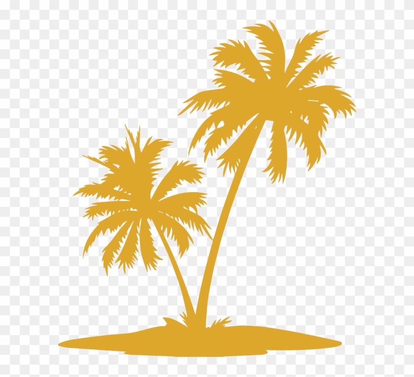 Bebidas - Coconut Tree Png Black Clipart