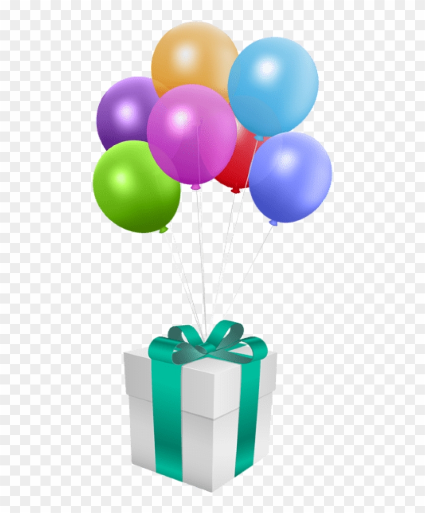 Free Png Download Gift With Balloons Transparent Png - Birthday Clipart